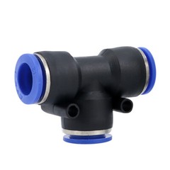 Pneumatic T Piece Hose Tube Inline Push Fit Connector Air Line Airline 4mm-16mm
