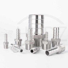 Stainless Steel Pipe Fittings BSP Male Thread 1/8″ – 4″ Barb Hose Tail Connector