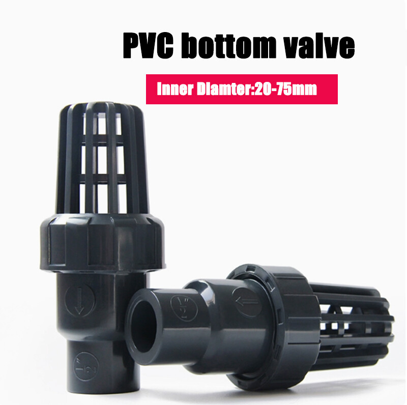 PVC Spring-Check Foot Valves Solvent Weld Non-Return Valve DN15-DN65 ID 20-75mm