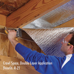 Reflectix 24″x 25 Foot Role of R21 Attic Wall Unfaced Reflective Roll Insulation