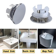 PCTC 6 Pack Sink Basin Overflow Trim Ring Solid Brass Bathroom Trim…