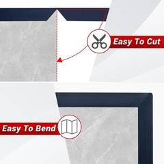 Tile Edge Trim, Flexible Rubber L Shaped Small Size Corner S – 10 FT, Black