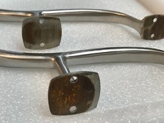 COMMERCIAL DOOR PULL HANDLE STAINLESS STEEL-16 SETS-US32D-CURVED-HANDS FREE 