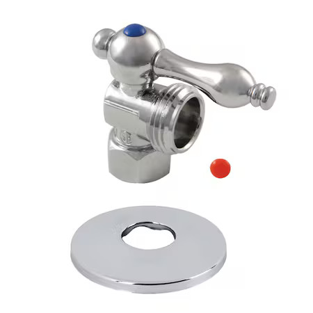 KINGSTON BRASS CC13001K 1/2″ IPSx3/4″ Hose Thread Quarter-Turn Angle Stop Valve