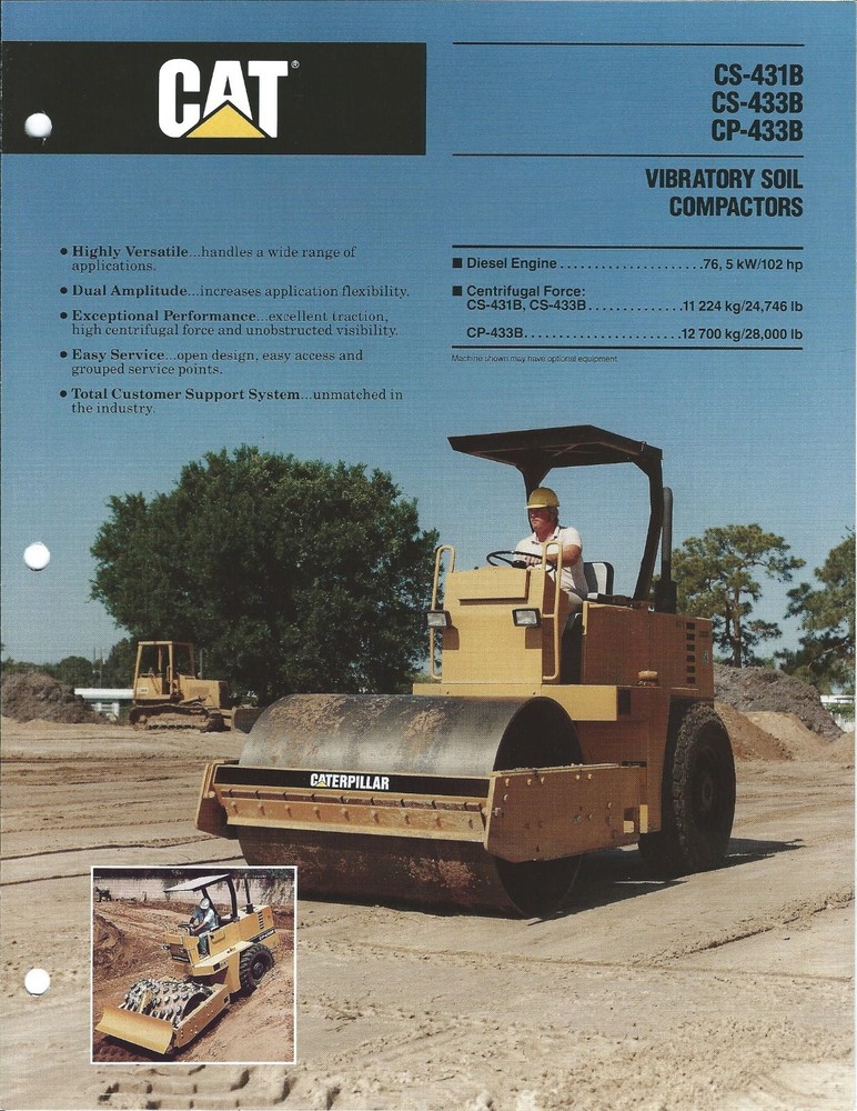 Equipment Brochure – Caterpillar CS-431B et al Vib Soil Compactor 2 item(E3674)