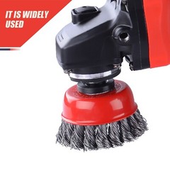 10pc 2-3/4″ Twist Knot Wire Wheel Cup Brush 5/8″ Arbor Grinder for Angle grinder
