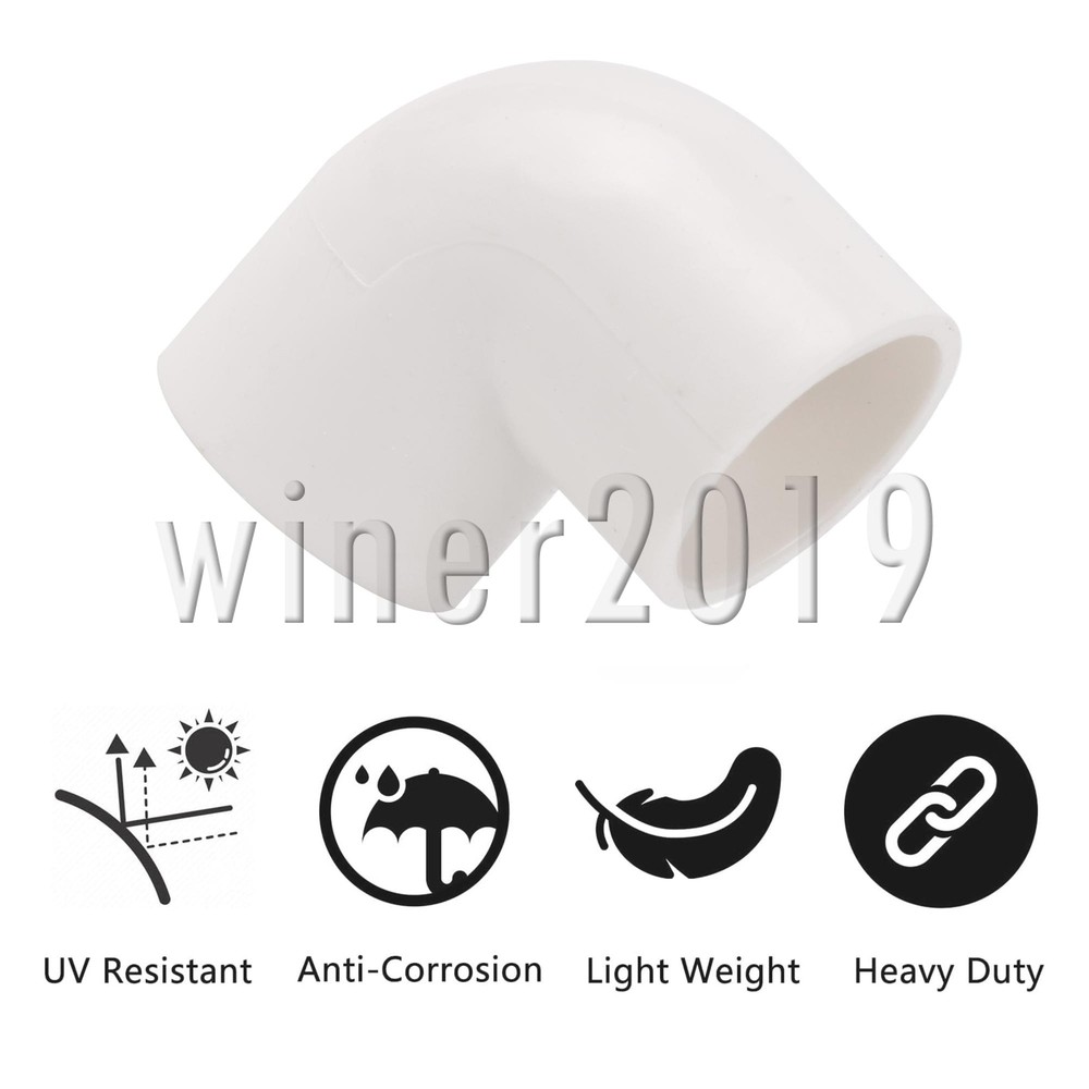 2 Way 3/4 Inch Pipe Fitting for DIY Shelf Garden Support Structure Pack of 20