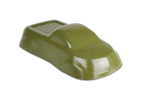 Powder Coating Paint Yellow Green Moss Vein 1LB (.45KG)