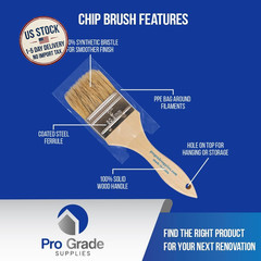 24 Pack Chip Paint Brush Set Natural Bristle for Art Craft Epoxy Varnish Resin