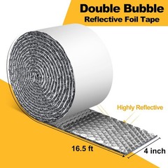 Double Bubble Reflective Foil Insulation Tape, Self-Adhesive Ac Pipe Insulation