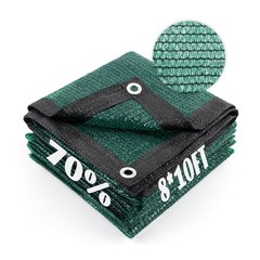 Cool Area Sun Shade Cloth with Grommets for Garden, 70% 8x10ft, Dark Green | …