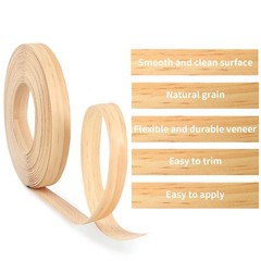 Skelang Pine Edge Banding, 3/4″ X 50′ Wood Strip Preglued, x 50′, Beige