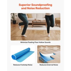 Uimoso 2mm 3-in-1Vapor Barrier Underlayment,300 sq ft for Laminate Flooring,Blue