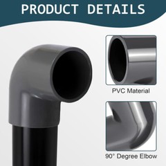 PVC – Grey Pressure 90 Degree Bend – Pond Pipe Fittings 16/20/25/32/40/50~110mm