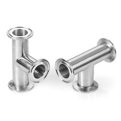Sanitary Tri Clamp 3 Way Tee A2/A4 Stainless Steel Fitting Connector Φ19-159mm