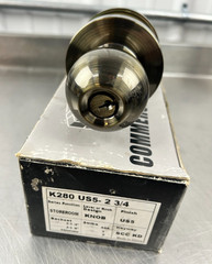 PLS K280 US5 SCC KD Antique Brass 2 3/4″ Door Knob Keyed New