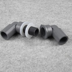 PVC Pipe Fitting Tank Connector Bulkhead 90° Elbow Straight 20-63mm For Aquarium