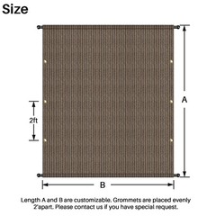 8′ x 16′ Pergola Shade Cover Replacement Canopy with Grommets Weighted Rods P…