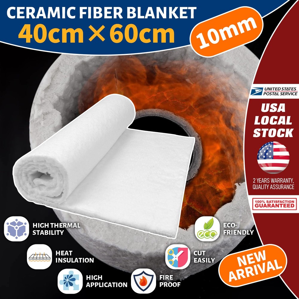 10MM Thick 16×24 Inch Ceramic Fiber Insulation Mat – High Temperature Resistance