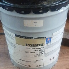 5-gallon pail of Sherwin-Williams Polane S Urethane Topcoat in Black