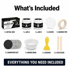 Black Quartz Countertop Repair Kit, Professional Tile, Marble and Granite Rep