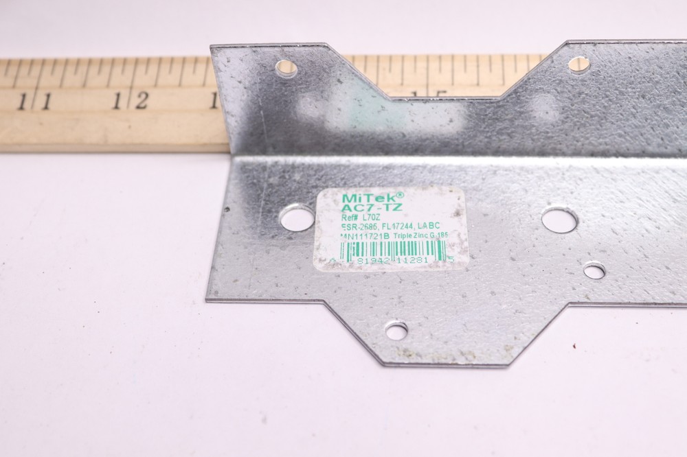 Mitek Angle Clip G185 Triple Zinc Galvanized 7″ AC7-TZ