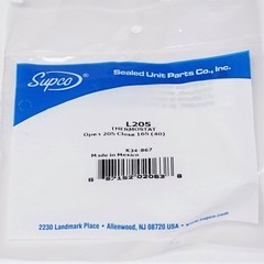 Supco L205-40 Heater Limit Thermostat Thermodisc Open On Rise
