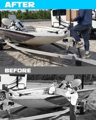 2 Step Boat Trailer Steps,Heavy Duty 400 LBS Capacity Boat Steps with Handle