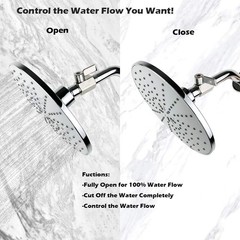 Showerhead Shut Off Valve with Stainless Handle, 304 1/2 inches