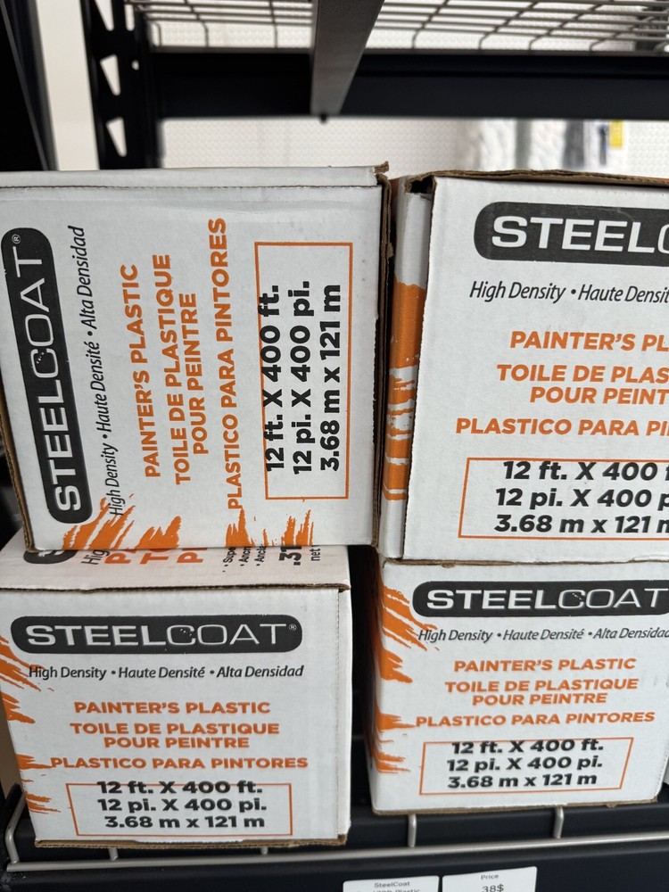 Steelcoat 12ft x 400ft .31mil plastic film (Painters Plastic)