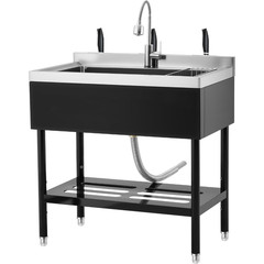 Stainless Steel Utility Sink with Faucet Commercial Restaurant Laundry Sink