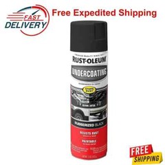 Rust Oleum Rubberized Undercoating Spray Grade Car Automotive Black Paint 15 oz*