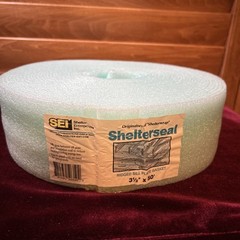 4 SEI Shelterseal 3 1/2 in x 50 ft Ridged Sill Plate Gasket Blue, Shelter Seal