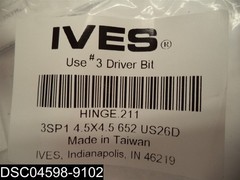 Hinge.211 Ives Ball Bearing Hinge 3SP1 4.5in x 4.5in