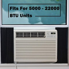 LBG Products Window Air Conditioner 17in High x 9in Wide x 7/8in Thick, Black