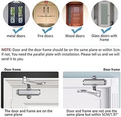 MARIE Automatic Adjustable Size 3 Spring Hydraulic Door Closer Heavy Duty Aut…