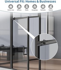 Medium Hydraulic Door Closer No Slam – LetBlack Finish for Home & Commercial Use