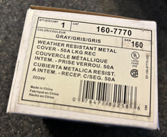 Leviton 160-7770 Single Gang Weather Resistant Cover Plate 50A Single Receptacle