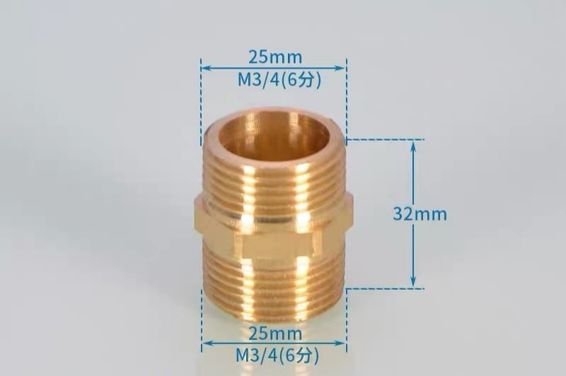 3/4″ pipe fitting brass threaded pipe connector comprehensive accessories