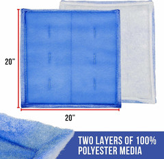 Elite Premium Paint Spray Booth Tacky Intake Filter Panel 20 X 20 Inch Blue