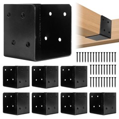 Deck Railing Brackets Connectors for 4″x4″, 4″x6″ Railing Wood Post, Heavy Du…