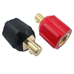 05335 Welding Leads Adapter Set, Dinse-Type Machine Plug Connector, Black&Red
