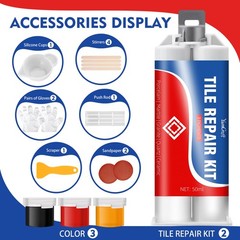 Tile Repair Kit Color Match Porcelain Repair Paste for Bathtub, Sink, Cerami…