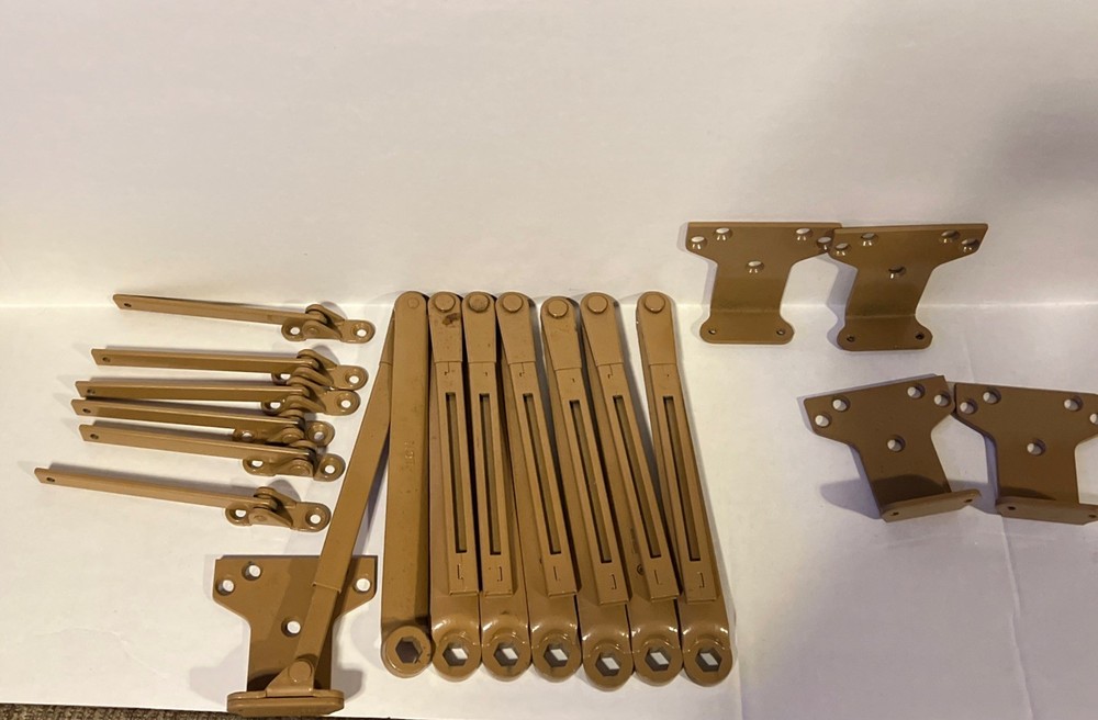LCN Door Closer Arm Lot And Hardware Lot Of 7 Arms (Tan)