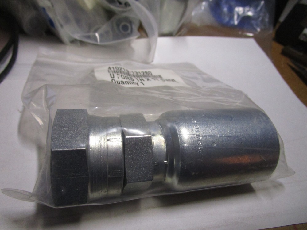 1″ x 1″ Hose x Female O-Ring Face Seal Swivel Zinc Steel Straight Hose End