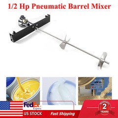 1/2 Hp Pneumatic Barrel Mixer For 50 Gallon Tank Paint Coating Agitator Blender