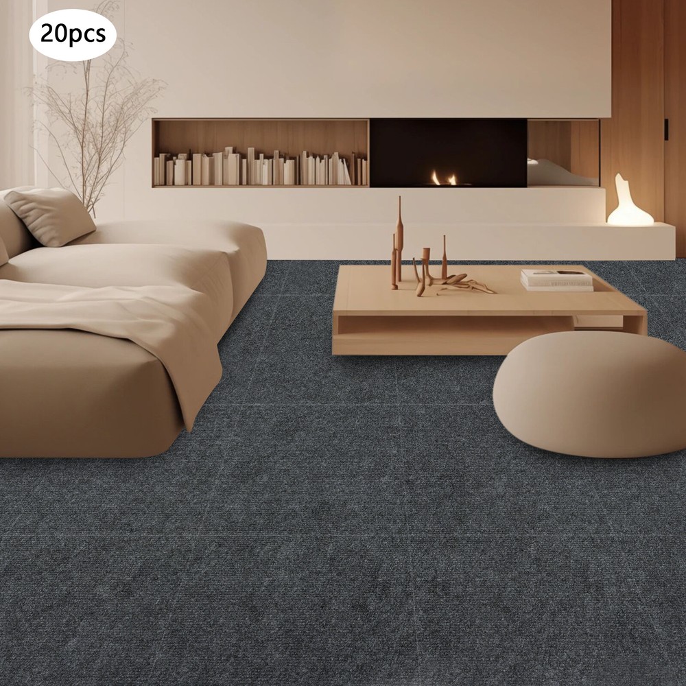 20 Pcs Square Carpet, Peel and Stick Floor Carpet, Self-Adhesive Carpet