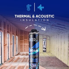 Spray Foam Insulation Can (24 x 23.1 oz. / 655 g) Expanding Foam Sealant
