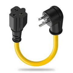 LBSC Heavy-Duty 20 Amp Extension Cord – 12AWG, 1FT NEMA 5-15P to Bends
