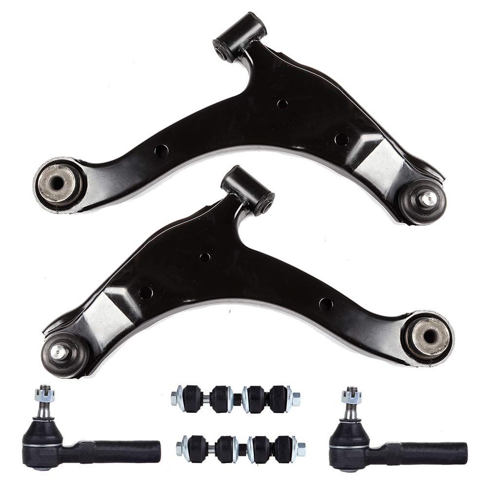 6pc Front Suspension Kit Control Arms Tie Rods Sway Links PT Cruiser 2001-2010
